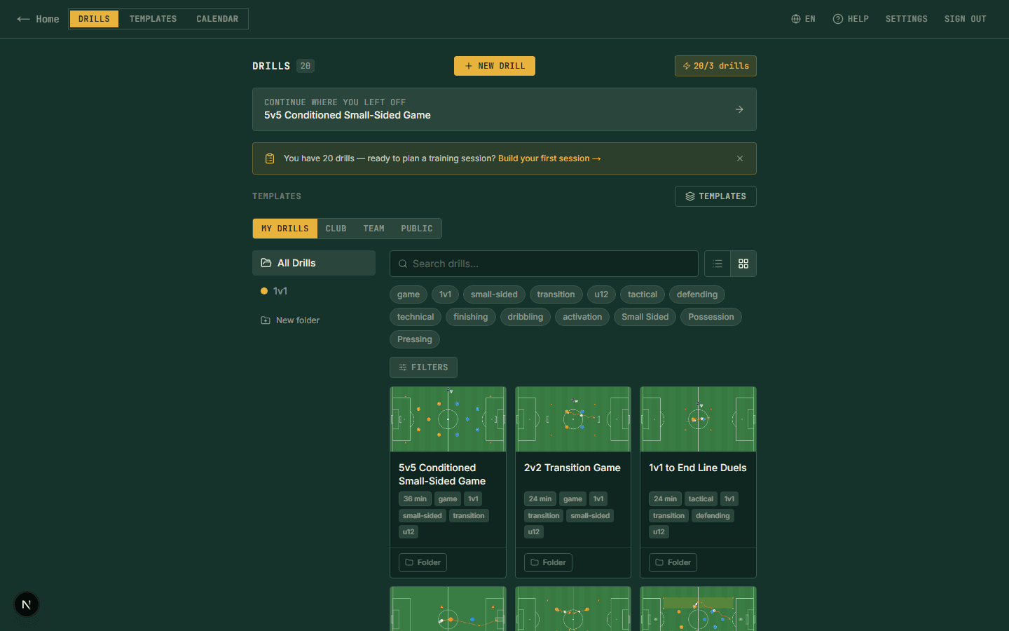 Clubroom explore community drills